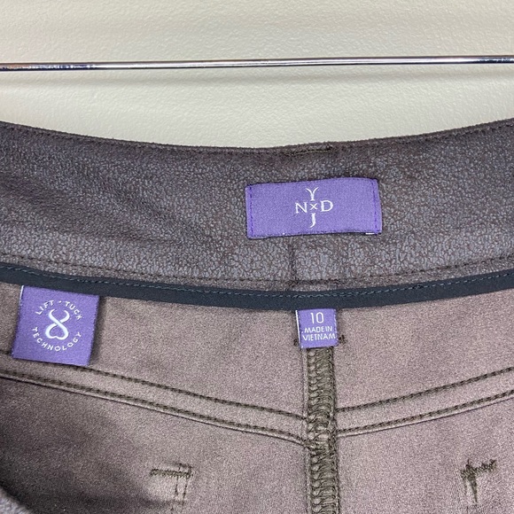 NYDJ Brown Lift & Tuck Technology High-rise Leggings Size 10 - Picture 5 of 6